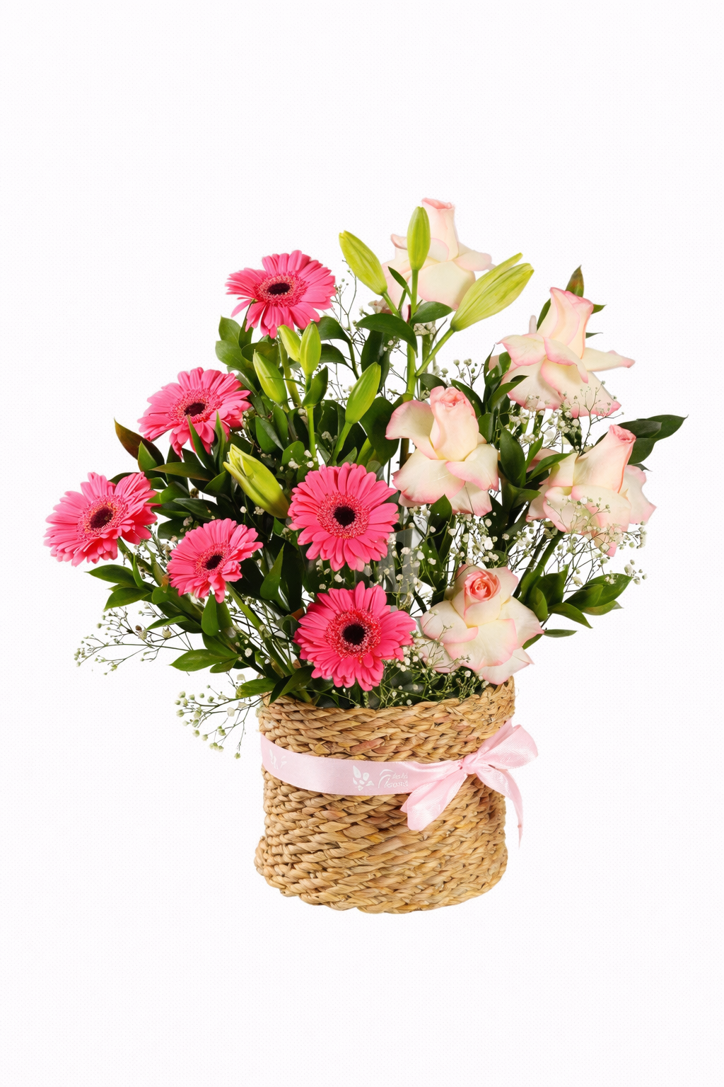 Pink Meadow Basket